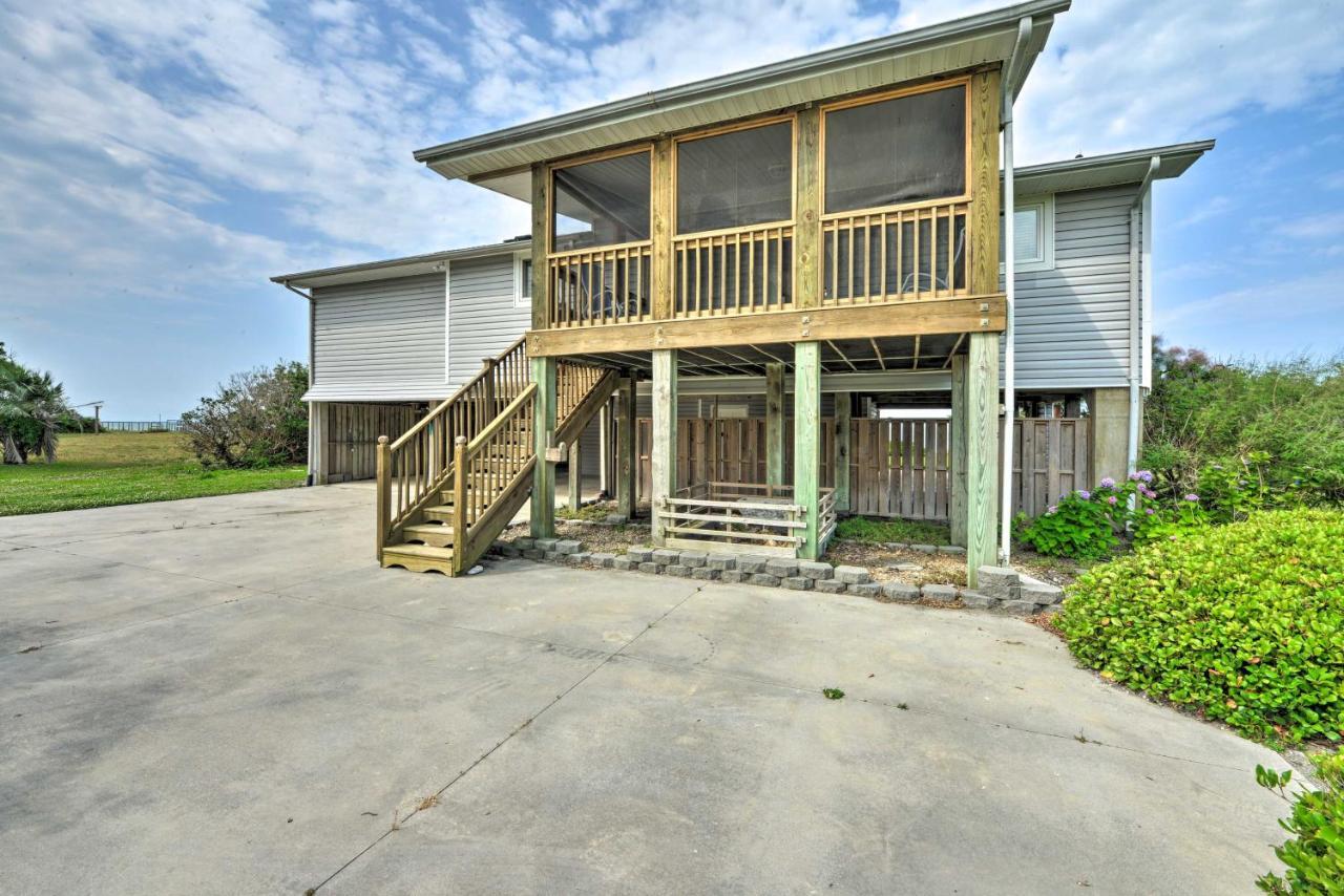 Waterfront Harkers Island Home Sunset View And Dock Exteriör bild