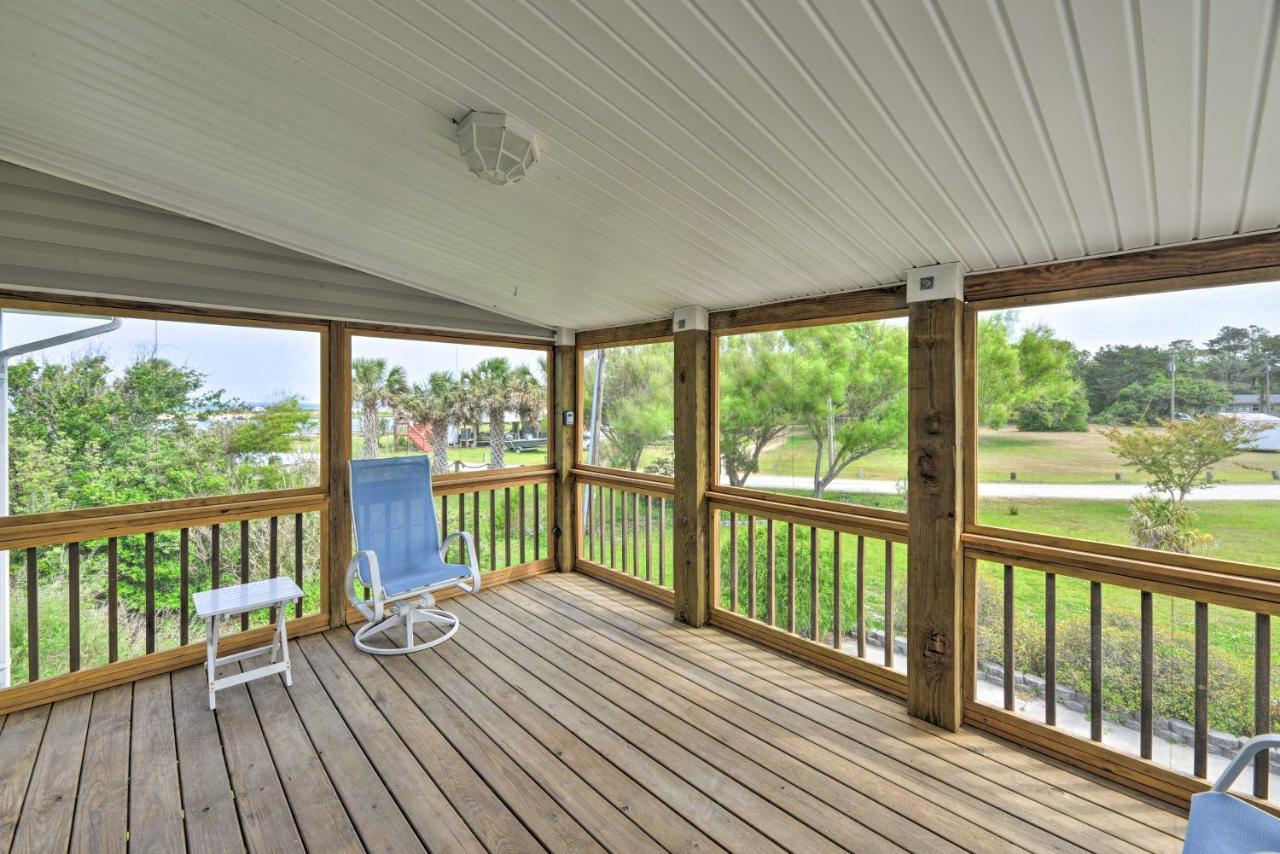 Waterfront Harkers Island Home Sunset View And Dock Exteriör bild