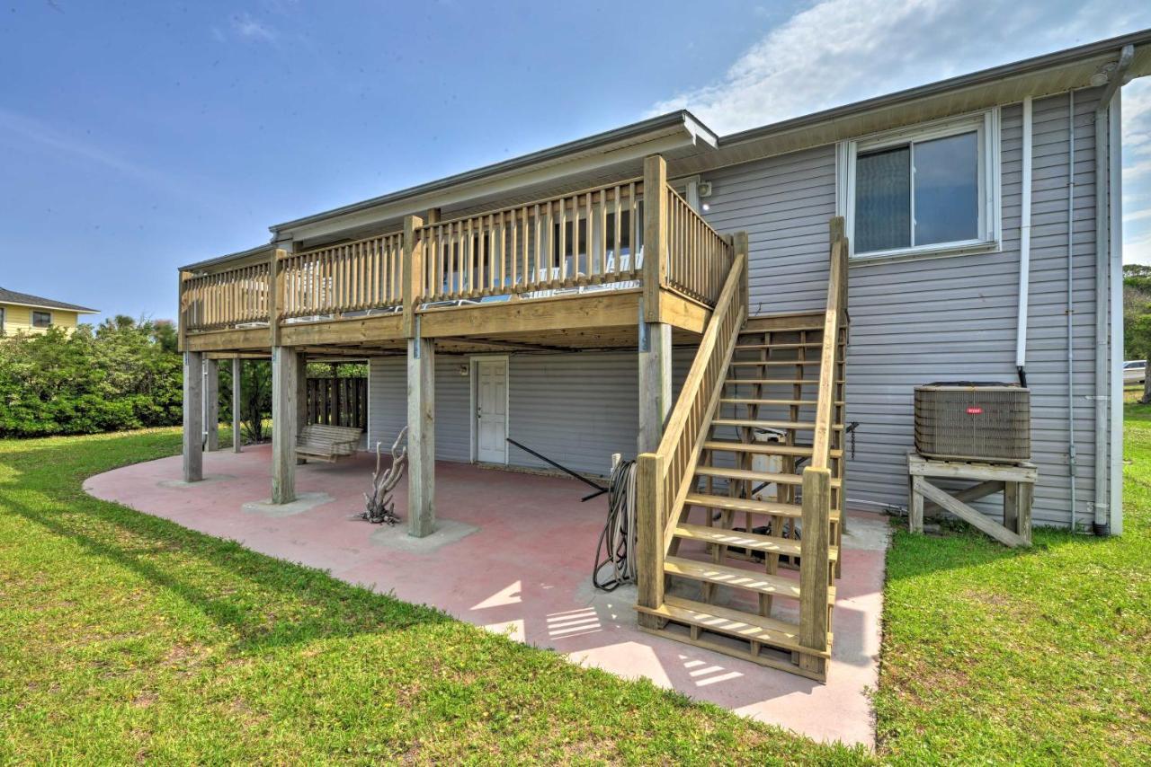 Waterfront Harkers Island Home Sunset View And Dock Exteriör bild